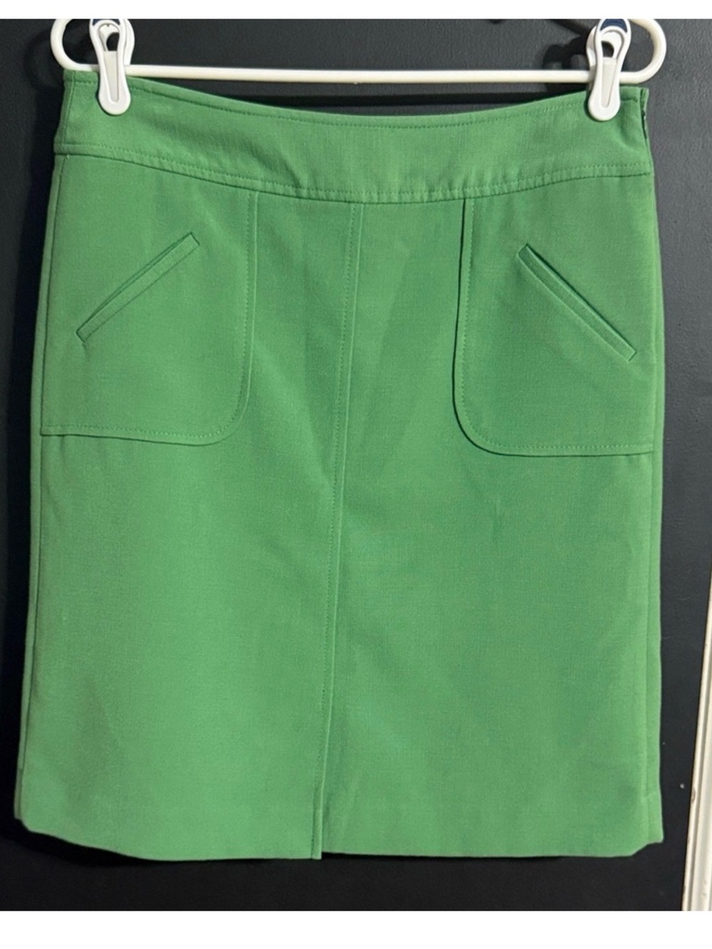 Banana Republic Green Mini Skirt with Front Patch Pockets